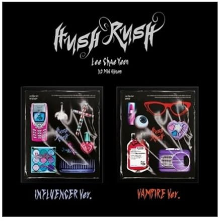 IZ*ONE Lee ChaeYeon Hush Rush 1st Mini-Album, CD+Faltposter auf Packung+PVC-Tasche+Fotobuch+Aufkleber+Sammlung+Taschenanhänger+Fotokarte+Flyer+Tracking (A Version)