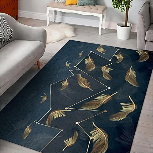 Dekoration Wohnung Modern Teppichläufer Startseite Wohnzimmer Teppich Fußmatte Schlafzimmer Nachttisch Teppich Kann Kaffeefarbe Feder Angepasst Werden Teppich Petrol 140X200cm