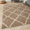 THE RUGS Shaggy Rug – Modern Moroccan Design Rugs for Living Room, Bedroom, Hallway, 3 cm Thick Area Rugs, (Moroccan Beige/Ivory, 80x150cm)