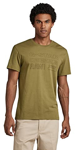 G-Star Men's Originals T-Shirt, Green (smoke olive D22775-C506-B212), S
