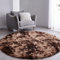 VOFUSHON Teppich Rund Hochflor Teppich für Wohn- und Schlafzimmer, Langflor, Flauschig Shaggy Bettvorleger, Outdoor Carpet (Ø 150 cm, braun)