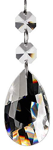 Beby 20 Piezas de Cristal Transparente de Gota Colgante Para Lámpara de Araña (50 mm, Transparente)