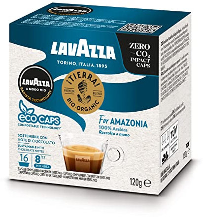 Lavazza A Modo Mio Tierra Bio for Amazonia 16 ECO CAPS Coffee Capsules (2)