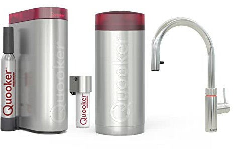 Quooker Flex mit Reservoirs COMBI und Cube inkl. Filter Sofort-Kochend-Wasserhahn (verchromt glänzend)