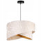 Light-Home Milan Lampenschirm Hängelampe Hängeleuchte - Deckenlampe Industrial für Wohnzimmer Schlafzimmer Esszimmer - Pendelleuchte aus Metall mit Lampenschirm Velours - Creme Monserta - Schwarz