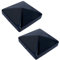 Pyramid Square Black Metal Fence Post Caps 3 75mm Post Top (2)