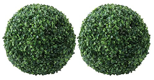 Sosoport 2st Simulierter Mailänder Ball Künstliche Hängende Graskugel Kränze Für Die Haustür Dekorative Kugeln Formgehölze Aus Kunststoff Grammercy-grasball Holz Plastikblume Büro Buchsbaum