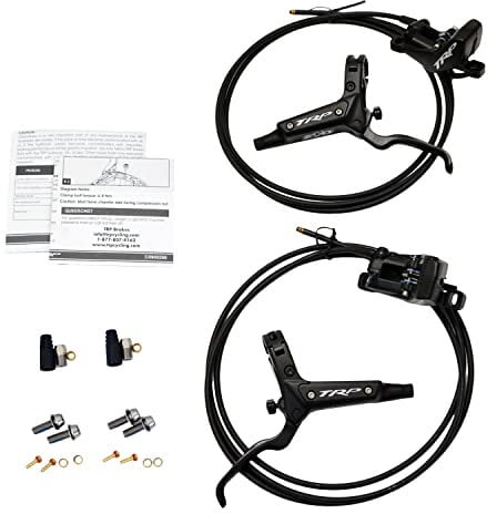 TRP DH-R EVO HD-M846 Hydraulic Disc Brake Set 4-Piston Caliper (F+R), Black, STB2706