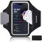 Running Armband Phone Holder MP3 Player Armbands with Earbuds Zipper Pocket Sweatproof Cell Phone Armband Case Men, Women Adjustable Strap Perfect for Jogging, Walking, Gym, Workout up to 6.9
