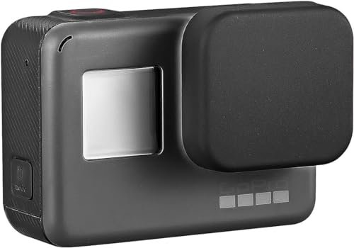 CABLEPELADO Cubierta de Lente para GoPro, Protector de Lente de Silicona para GoPro, Tapa de Lente de cámara GoPro, Compatible con GoPro Hero 5 6 7, Silicona, Negro