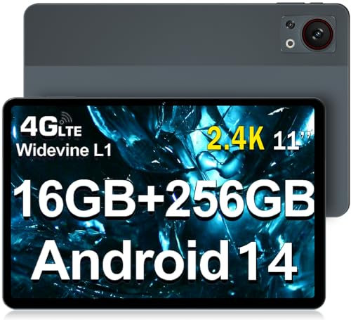 DOOGEE T30S Tablet 11 Pulgadas 16GB RAM 256GB ROM/1TB TF, 2.4K Tablets Android 13 Octa Core, Tableta Batería 8580mAh, TÜV SÜD Certificado y 4 Hi-Res Altavoces, Tablet PC Dual SIM 4G y 5G WiFi, Gris