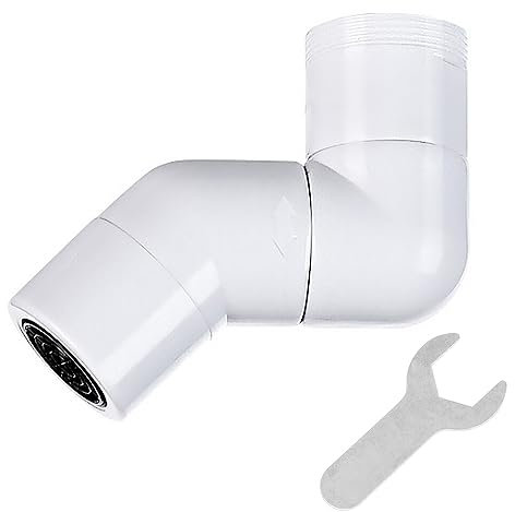dijiusidy Universal Filter Wasserhahn 720 Grad drehbarer Kunststoff Silikon Sprühkopf mit Schraubenschlüssel Haushaltswasserauslass
