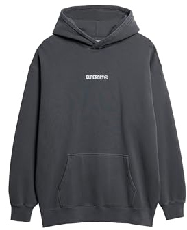 Superdry Herren Hoodie mit lockerer Passform und Mikro-Logo