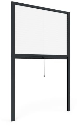 Zanzariera a Rullo Verticale Plissettata per Finestre Porta Finestre | Zanzariere Avvolgibili Plissè | Solo 22mm di ingombro | Personalizzabile | Made in Italy