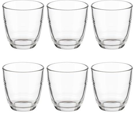 Set 6 vasos cortado 90ml colección VIVALTO