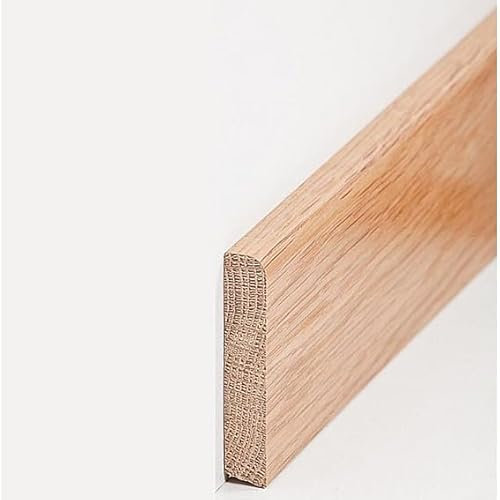 PROVISTON Plinthe en bois massif - 13 x 70 x longueurs tombantes jusqu'à environ 2500 mm, en bois massif de chêne à coller, visser et clouer - Plinthe by PROVISTON - 2,5 m