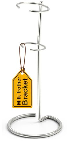 HOMEXUP 1PCS Milk Frother Stand, Suitable for Most Handheld Milk Frothers - Heavy Duty Premium Stand (Silver)