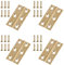 4 Stück Scharniere Klappbar Messing Scharniere 63×32mm Golden Türscharniere mit 24 Schrauben Klavierband Scharniere Klein Scharnier Türscharnier Faltstoß Scharniere für Schrankmöbel Schubladentür