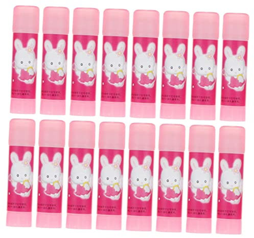 PHENOFICE 16pcs White Glue Sticks Adhesive Sticks Pva Material Safe Washable Light in Weight for School and Home Student Stationery
