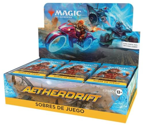 Magic the gathering Caja de Sobres de Juego de Aetherdrift, (30 Sobres + 2 Cartas Especiales)