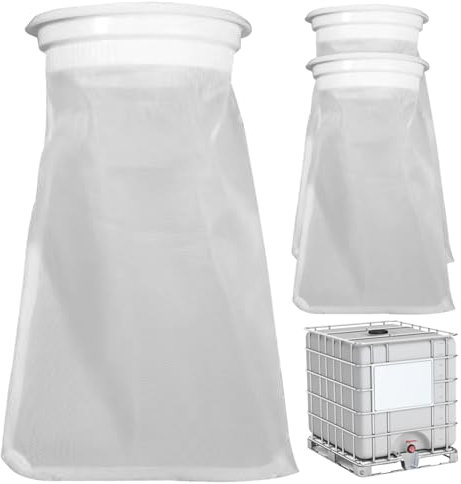 IBC -Tote -Filter 3pcs 5,3 x 250 mm IBC -Deckelfilter feines Netz Regenlauf Nylon Waschbar wiederverwendbares Ersatzregen Regenwasser Tote
