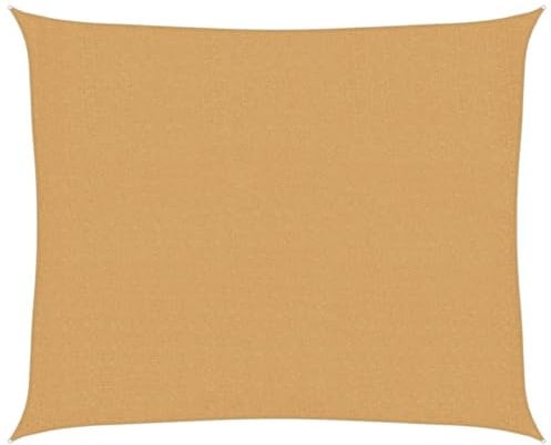 vidaXL Voile d'ombrage 160 g/m² rectangulaire Sable 2,5x3 m PEHD, Voile de Soleil, Voile d’ombrage, Store de Patio, Voile de Pare-Soleil