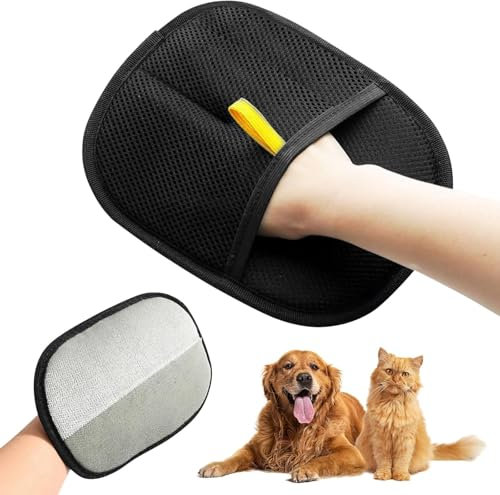 Starnearby Fellmagnet Fell Magnet Handschuh Fellhandschuhe Katze Wiederverwendbare Antistatische Katzen Handschuhe Fellpflege für Glattes und Gesundes Fell (1 Stück)