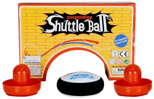 Mini Air Hockey Hover Puck elektrisches Tischspiel | Kompakter Glide Hockey mit zwei roten Schaufeln, lustiges Lufthockeyspielzeug für Kinder und Erwachsene, perfekt geeignet für Wohnzimmer