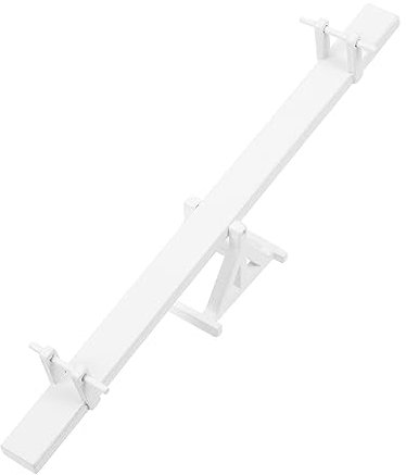 LALADEFIEE Mini Seesaw Model White Seesaw Decor for Mini House DIY Crafts Photography Props Miniature Playground Accessory Safe for Rooms