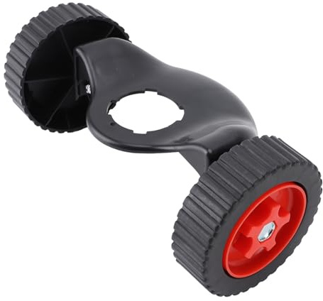 ZASCHMOY Detachable Grass Trimmer Wheels for Easy Maneuverability - Hand Push Mower Wheels for String Trimmers - Sturdy Plastic Auxiliary Rolling L 33.5cm for Enhanced Efficiency (S 29.5cm)