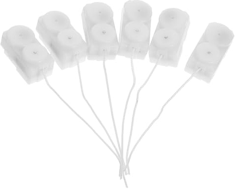ZUNOXAZ 6 Stück Mikro Vibrationsmodul für Selbstgemacht Plüschtier Zubehör | Kunststoff und Polyester, Leicht, Tragbar, Wiederverwendbar, mit Zugseil, Weiß, für Spielzeugbedarf