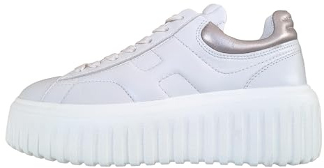 Hogan Scarpe Sneakers Donna H-Stripes HXW6450FC60KU00GAN Avorio e Oro