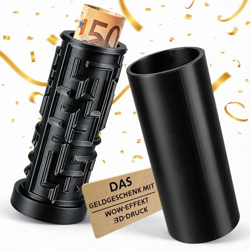 Anruzon Upgrade Wunscherfüller Geldgeschenk Schwarz, Kreative Labyrinthbox Geldgeschenke Verpackung für Geburtstag, Abschied, Danke - Geschenke für Junge, Mädchen, Männer, Frauen und Freunde