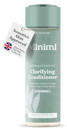 Miniml Clarifying Hair Conditioner 400ml – Refreshing Tea Tree & Mint | 99.6% Natural – Vegan & Cruelty-Free – For Oily Hair