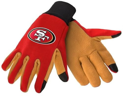 FOCO San Francisco 49ers Color Texting Handschuhe, Rot/Ausflug, einfarbig (Getaway Solids), S/M, L/XL