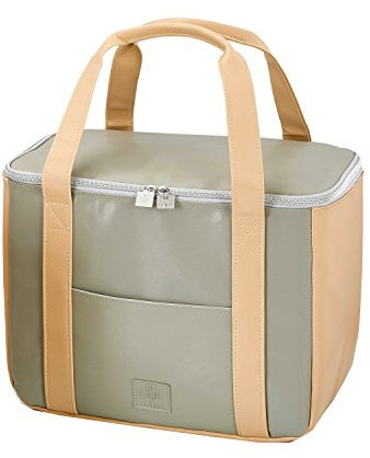 Große Be Cool City Kühltasche Hazelnut M mit 35x21x24 cm, ca. 17,5 l Volumen - Einkaufstasche die kühlt und chick aussieht mit ergonomischen Griffen