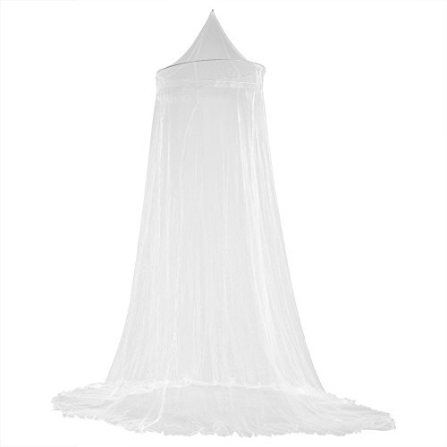 Fdit Mosquitera Canopy Cortinas Elegante Encaje Princesa Para Niñas Habitación Ropa de Cama (Blanco)