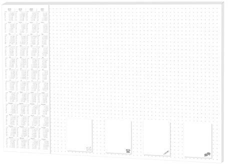 Papier Notiz-Schreibtischunterlage / Größe: 60x42cm / dotted / 30 Blatt