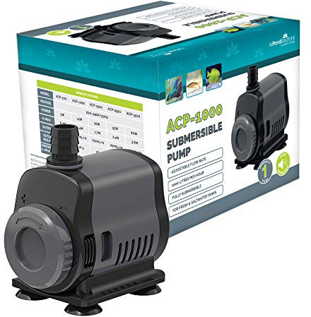AllPondSolutions 1000L/H Aquarium Fish Tank Submersible Water Pump Ultra Quiet Water Feature Pump with Adjustable Flow Controller