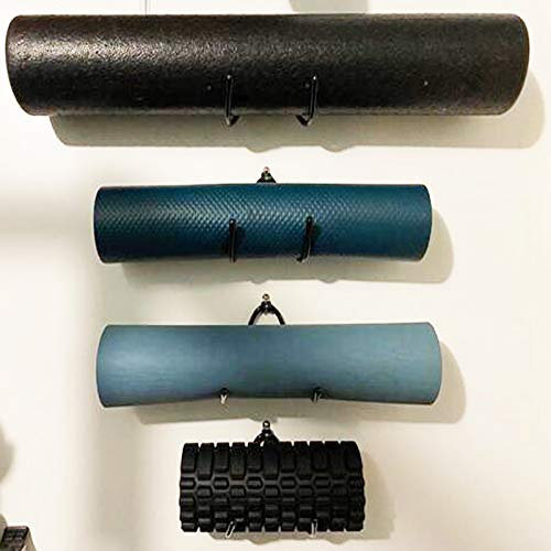 Pmsanzay Yoga Mat Storage Rack - 4 Pack, Metal, Adjustable, Holds Up to 20Lbs, Multi-Purpose, Wall Mountable, Classic Style for Bathroom