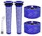 Artraise Filtro di ricambio per aspirapolvere Dyson V6 Cordless Stick Vacuum/V6 Absolute, confezione da 2 filtri HEPA post e 2 pre-filtri, sostituisce le parti 965661-01 e 966741-01