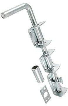 2 x Galvanised Garage/Stable Door/Garden Gate Heavy Duty Drop Bolts - 300mm (12)