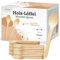 wisefood Lot de 100 cuillères jetables en bois de bouleau - 16 cm - Plates - Couverts jetables biodégradables - Couverts en bois