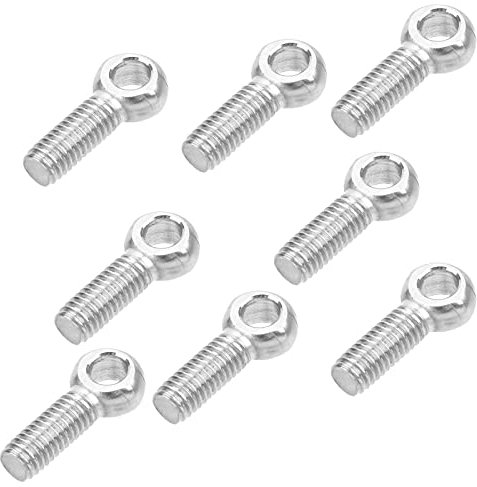 YWBL-WH Perno de Ojo de elevación de 20 Piezas M6 304, Hombro de maquinaria de Acero Inoxidable, Tornillo de Ojo de con Tornillo de Anillo