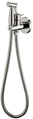 Grifo bidet empotrado Imex Serie Munich Niquel Cepillado RDM001/NQ, Kit Ducha Higienica Duchas Bidet Mano Con Mezclador, Monomando empotrar para bidé WC