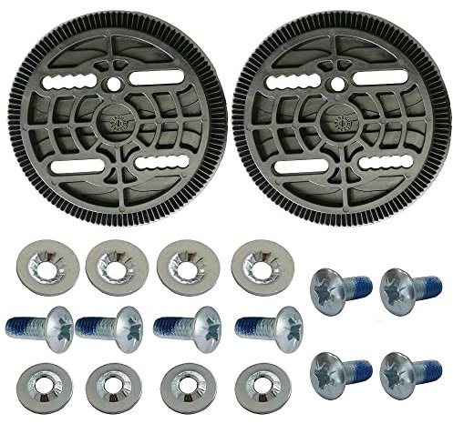 UP100 Ensemble de disques de Fixation de Snowboard Disque Noir (Paire) Pièces de Rechange pour Fixations Plaques de Montage avec Jeu de Fixation à vis (Diamètre 104 mm)