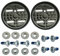 UP100 Ensemble de disques de Fixation de Snowboard Disque Noir (Paire) Pièces de Rechange pour Fixations Plaques de Montage avec Jeu de Fixation à vis (Diamètre 104 mm)