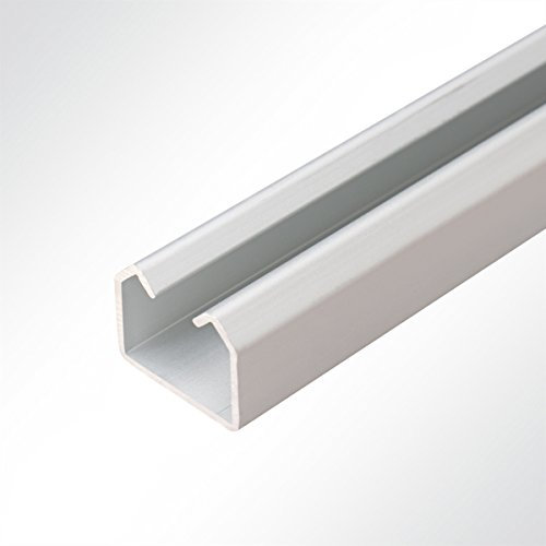 LYSEL® Vorhangschiene Laufschiene Schiebetürbeschlag Aluminium eloxiert 25 x 19 mm Länge 3m Schiebetor Schiebetür Hallentür