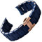 ZCCZJS Bracelet de Montre en Acier plaqué Caoutchouc de Silicone Blanc Noir pour Armani AR5905 | 5906 | 5920 | 5919 | 5859 Femmes 20mm Homme 23mm Bracelet