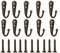 Ganci Antichi, 10 Pezzi Ganci Della Parete Antico, Ganci Appendi Singolo, Ganci Vintage, Gancio A Muro Vintage, Gancio A Parete Antico Design A Gancio, Ganci Appendiabiti In Stile Anticato (Bronze)